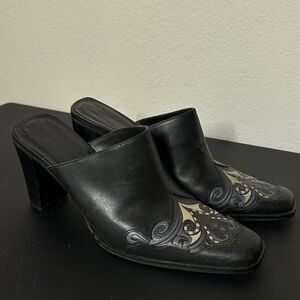 Vintage western mule heels
